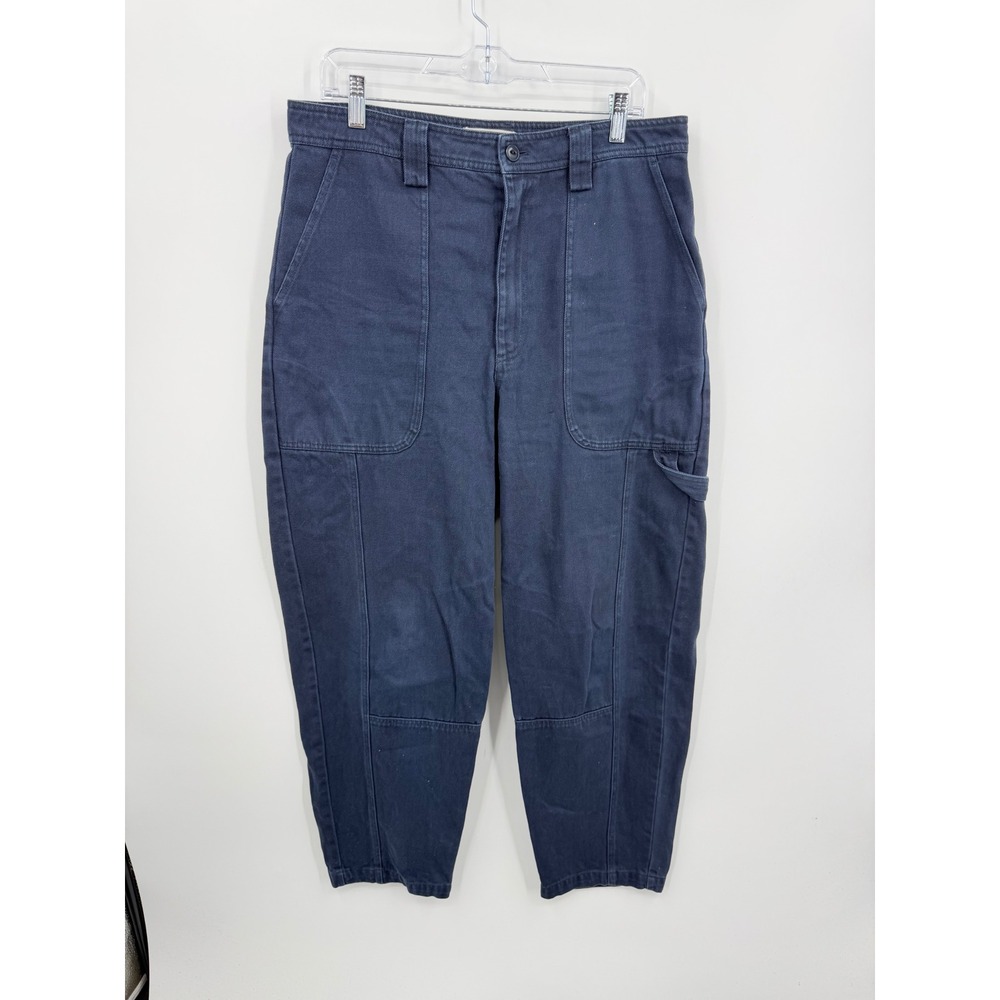 Alex Mill Phoebe Utility Pants Womens 32 Navy Blue Cotton Carpenter Workwear